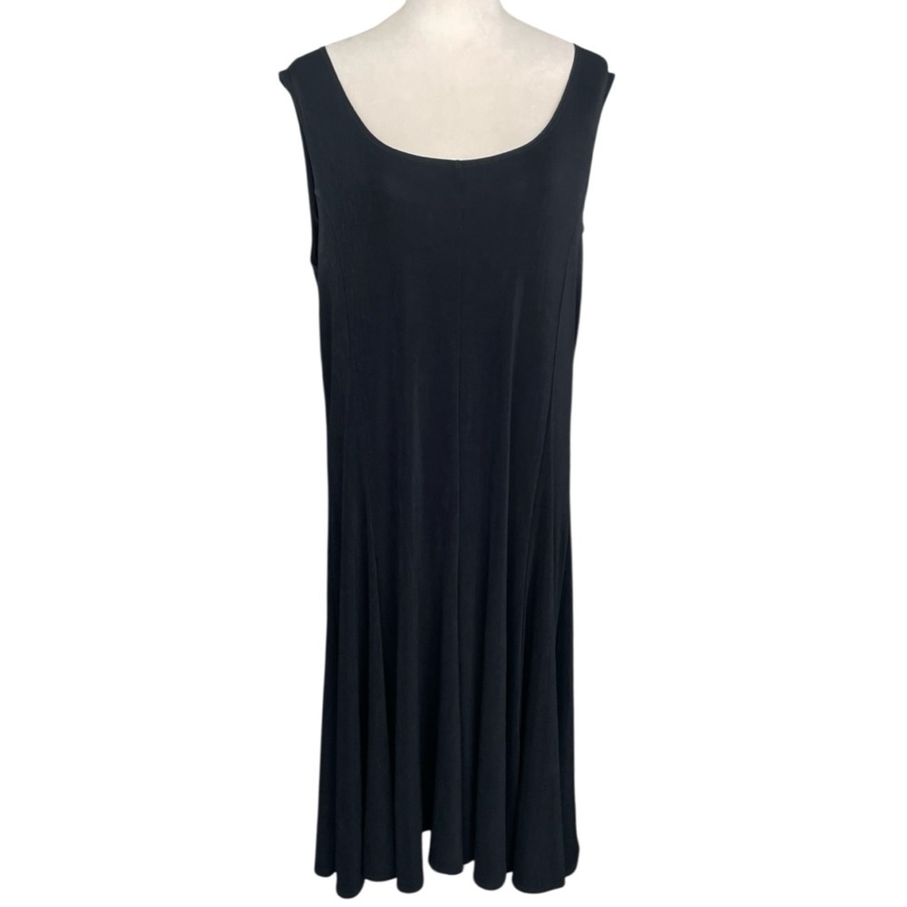 Chico's Travelers Black Dress Women Sz XL 3 Effortless Minimalist Layering Flowy